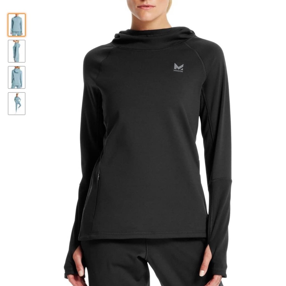 Mission Women’s Black Fleece Lined Hoody (L)